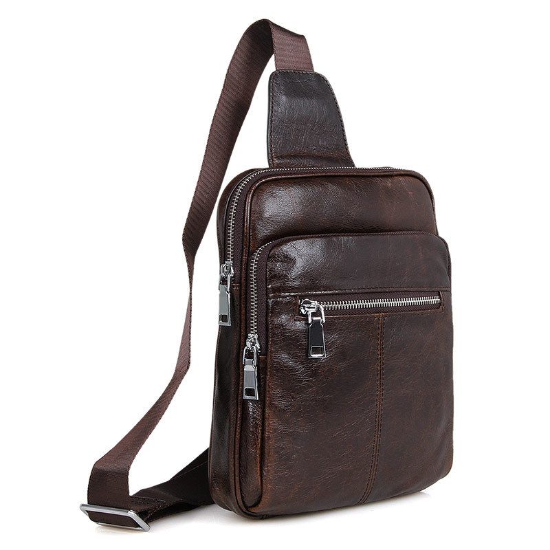 Túi Đeo Chéo Trước Ngực Da Bò Thật Nhập Khẩu Đựng iPad SBM267