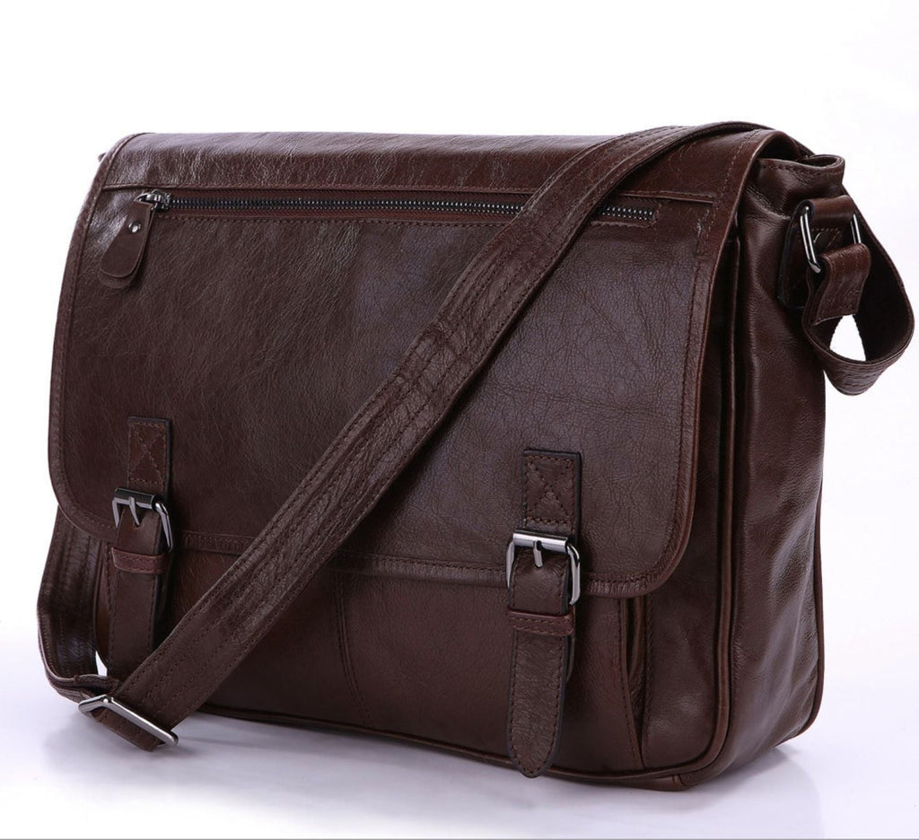 Túi Đeo Chéo Da Thật Nhập Khẩu Đựng Laptop & iPad Classic Style SBM268