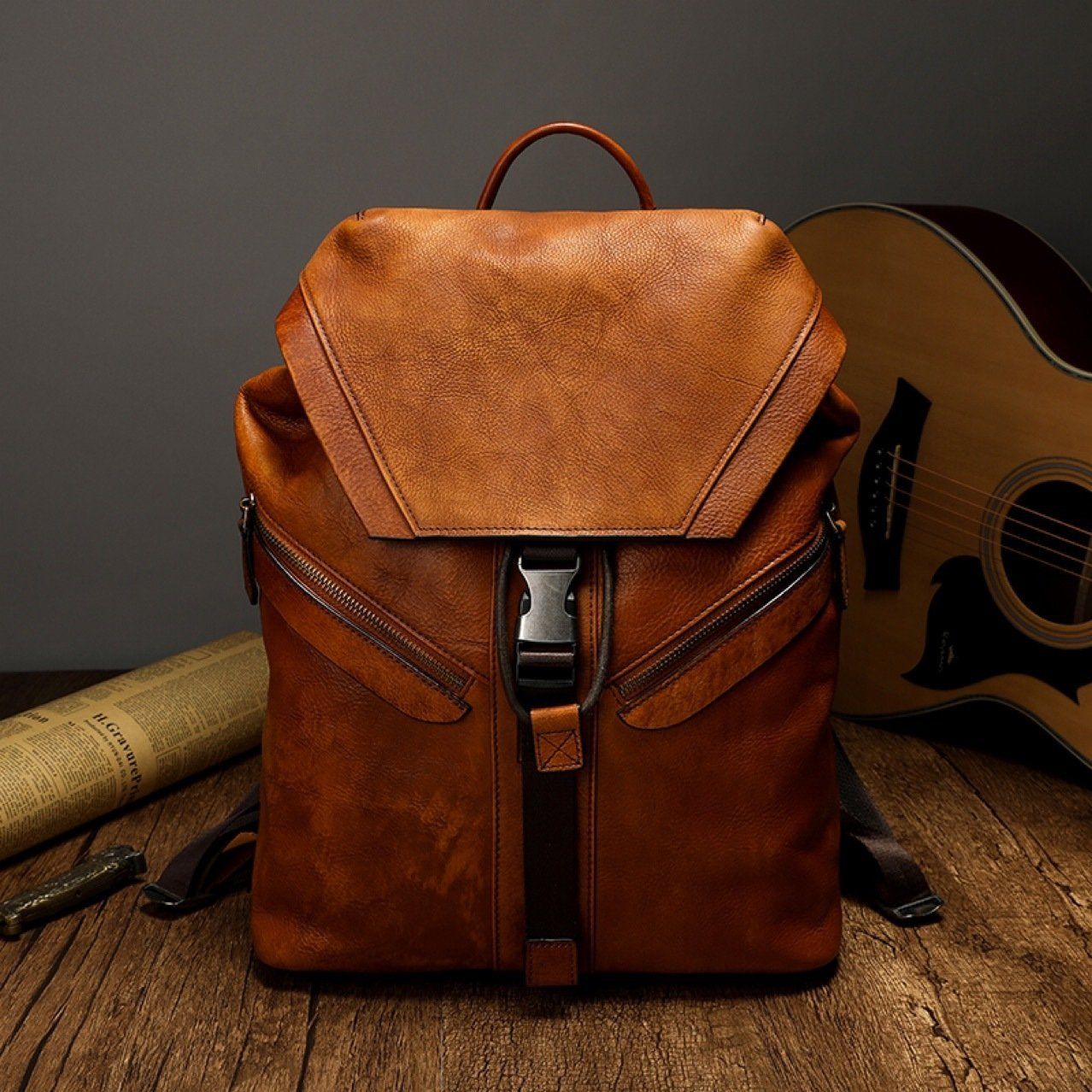 Balo Da Bò VEG Patina Ý RETRO Phong Cách Sang Trọng BPL248