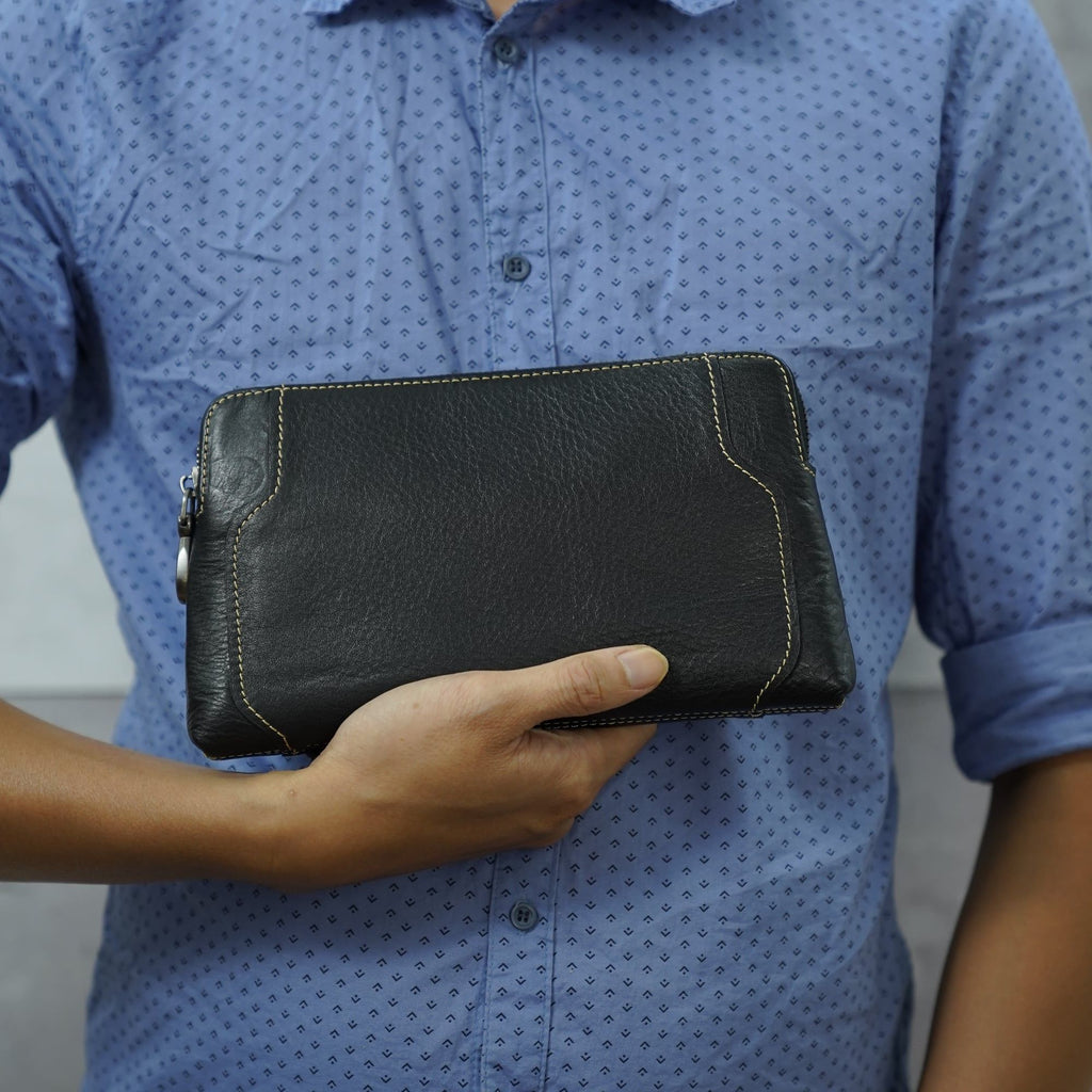 Ví Cầm Tay CLUTCH Nam Da Bò VEG Patina Ý Nhập Khẩu CLH247