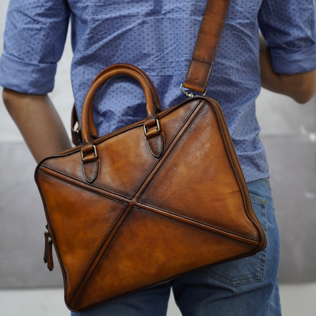 Cặp Da Bò VEG Italy Cao Cấp Xách Tay Đựng Laptop & Hồ Sơ Bussiness Men SBM243