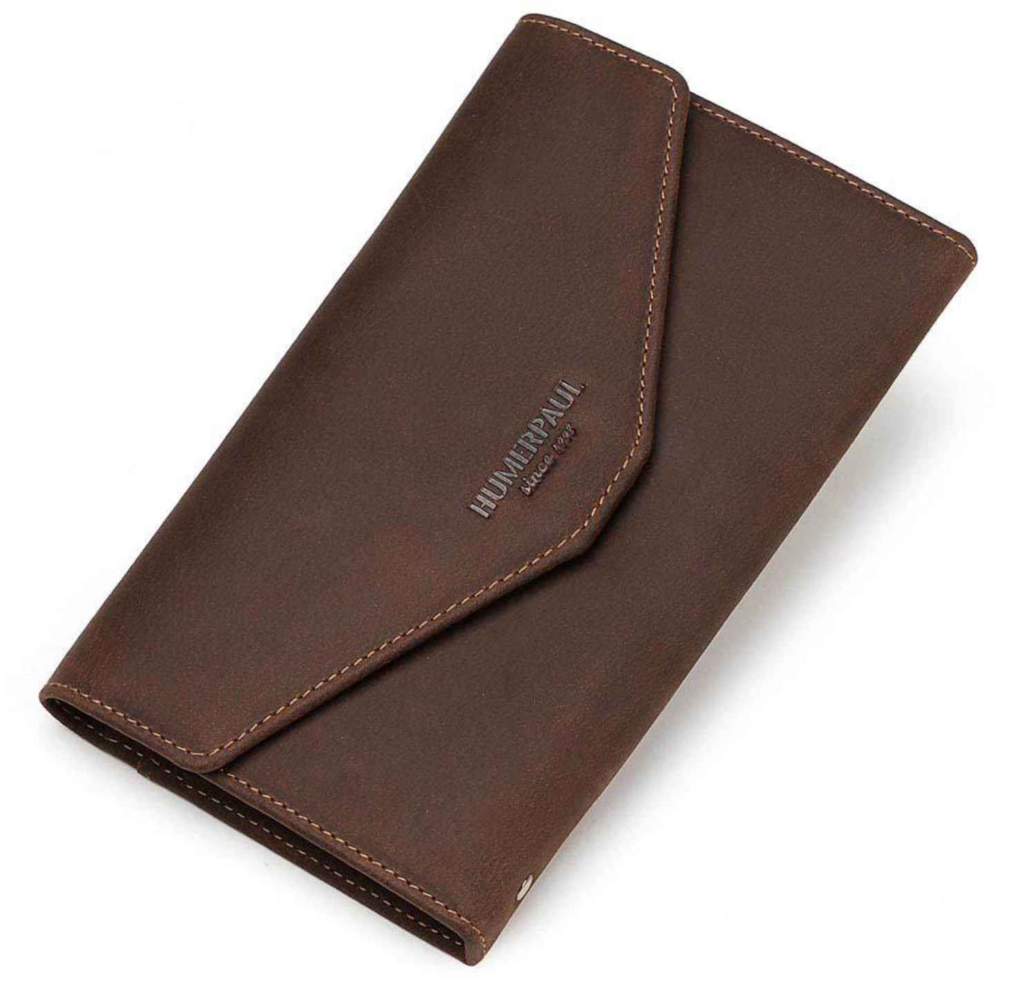 Ví Cầm Tay Da Bò Sáp Nhập Khẩu HUMERPAUL VINTAGE W236