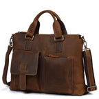 Cặp Da Bò Thật Đựng Laptop Phong Cách Cổ Điển SBM224