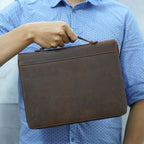 Cặp Da Bò Thật Cầm Tay Đa Năng RETRO, Phong Cách Doanh Nhân CLH212