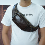 Túi Da Bò Thật Mini Đeo Chéo Ngực Và Thắt Lưng SBM213