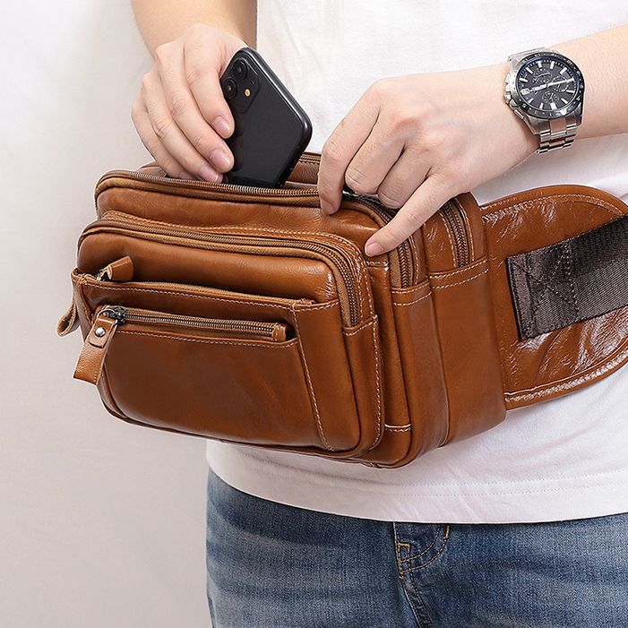 Túi Da Bò Thật Đeo Chéo Ngực và Thắt Lưng Modern Style SBM202