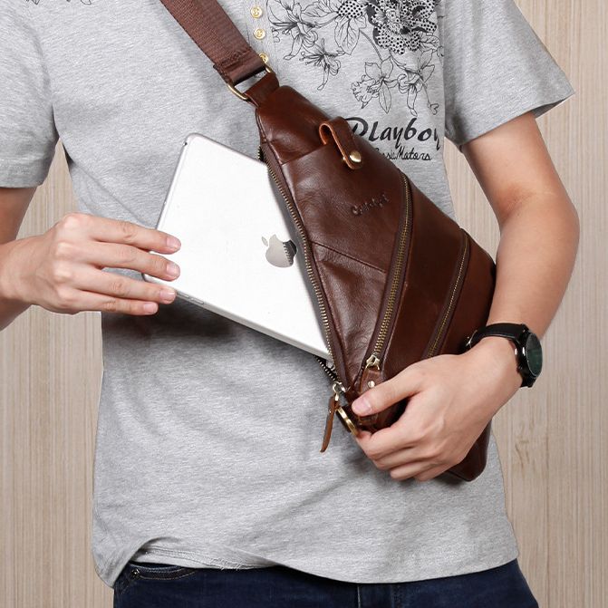 Túi Da Bò Thật Đeo Chéo Trước Ngực Cobbler Legend SBM204