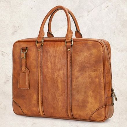 Cặp Xách Tay Da Bò VEG Italy Nhập Khẩu Đựng Laptop Bussiness Men SBM191