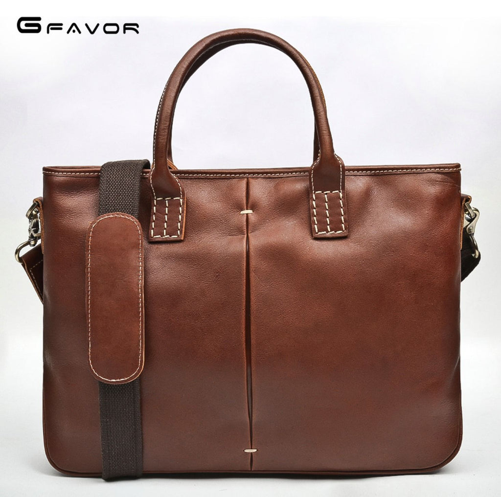 Cặp Xách Tay Da Bò VEG Nhập Khẩu Đựng Laptop RETRO TUDA SBM185