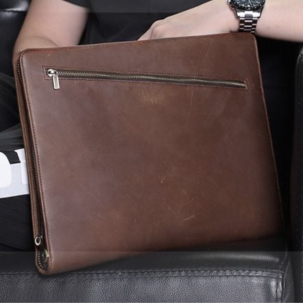 Cặp da bò thật cầm tay đa năng RETRO, đựng ipad phong cách doanh nhân CLH160