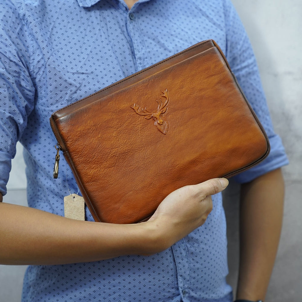 Ví Cầm Tay CLUTCH Nam Da Bò VEG Patina Ý Nhập Khẩu CLH165