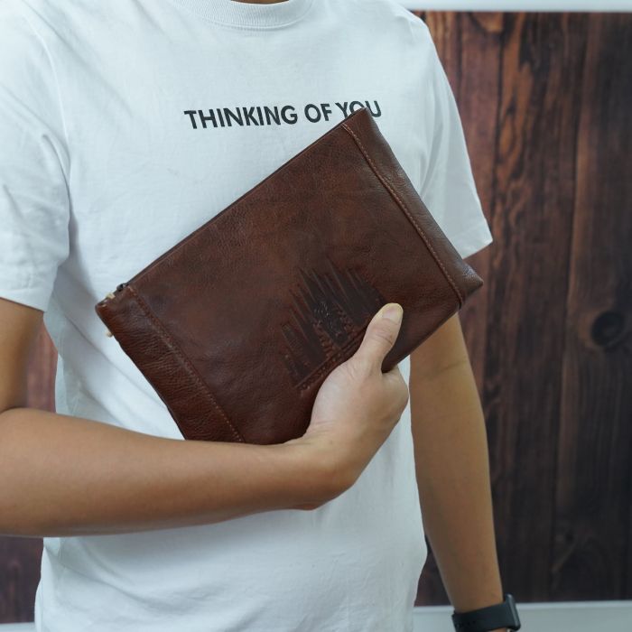 CLUTCH Cầm Tay Da Bò VEG Italy Phong Cách Sang Trọng CLH171