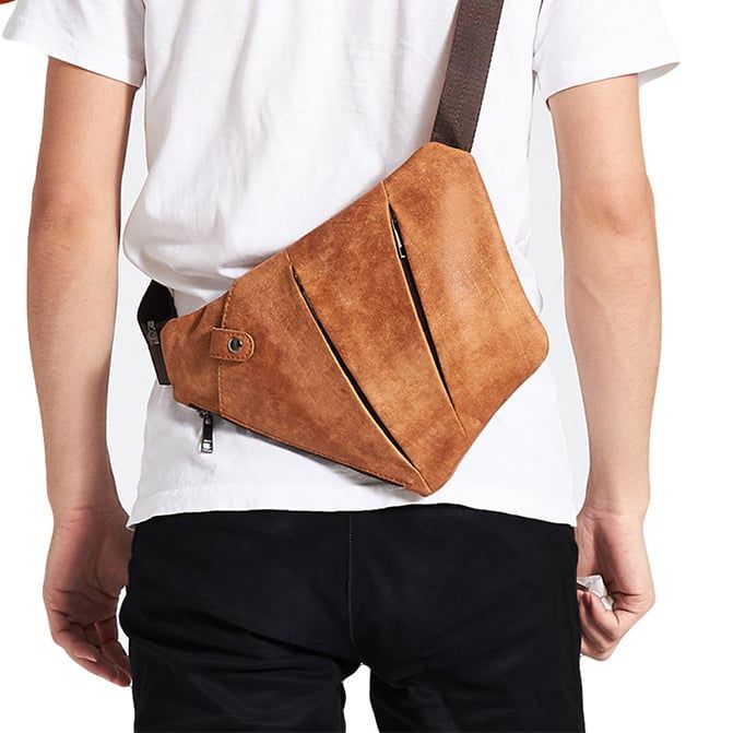 Túi da bò thật đeo chéo trước ngực VINTAGE TUDA SBM159