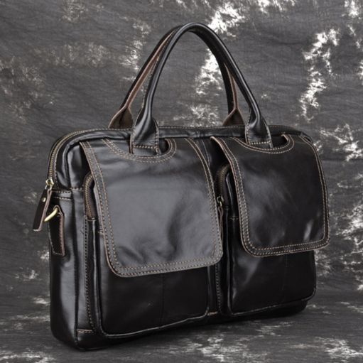 Túi da bò thật chứa laptop cho dân kinh doanh, công sở Berry&Ken SBM150