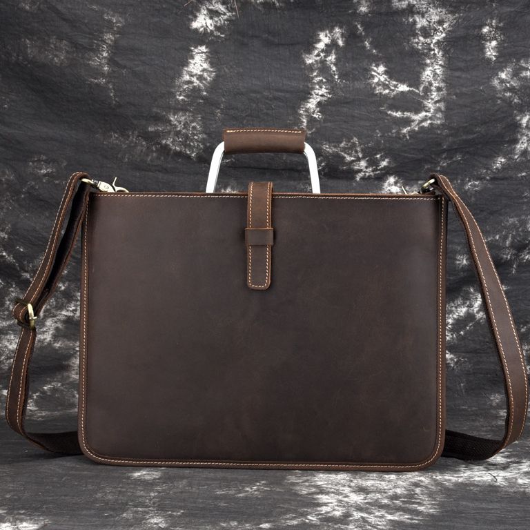 Túi RETRO nam da bò sáp đeo vai & xách tay đựng iPad cho dân kinh doanh SBM156