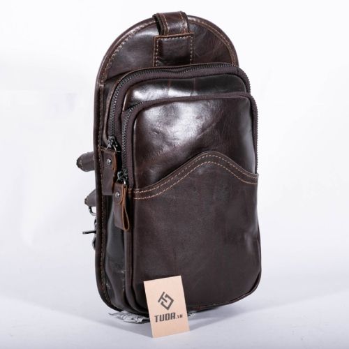 Túi da bò thật đeo chéo ngực Berry & Ken RETRO SBM122