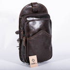 Túi da bò thật đeo chéo ngực Berry & Ken RETRO SBM122