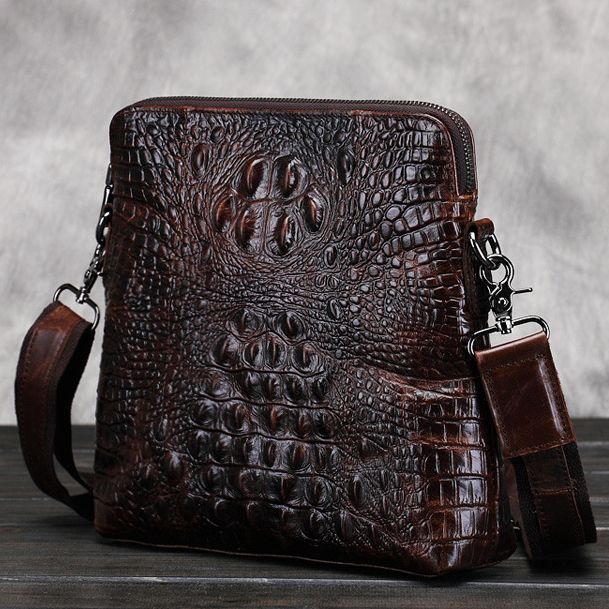 Túi Da Bò Thật Dập Vân Cá Sấu đựng ipad Berry & Ken RETRO - SBM129