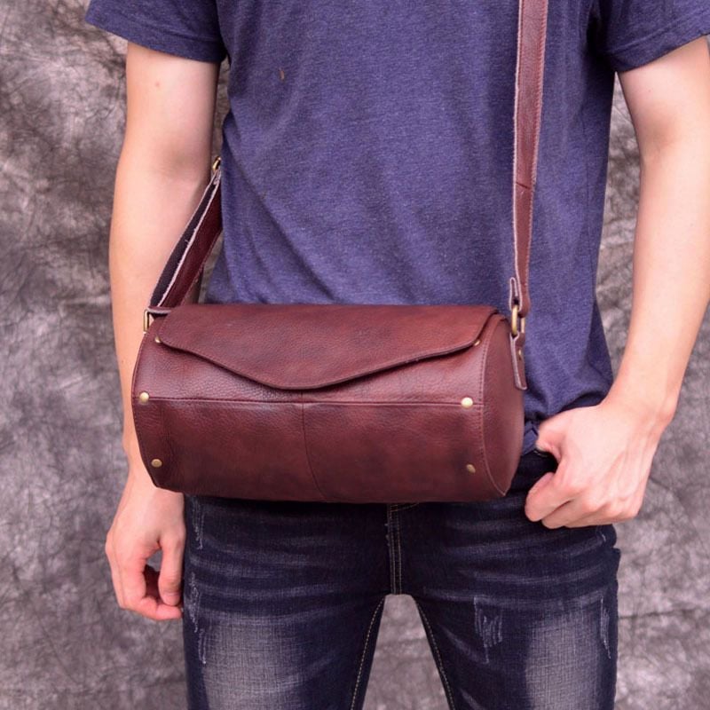 Túi trống da bò thật Berry & Ken VINTAGE SBM117