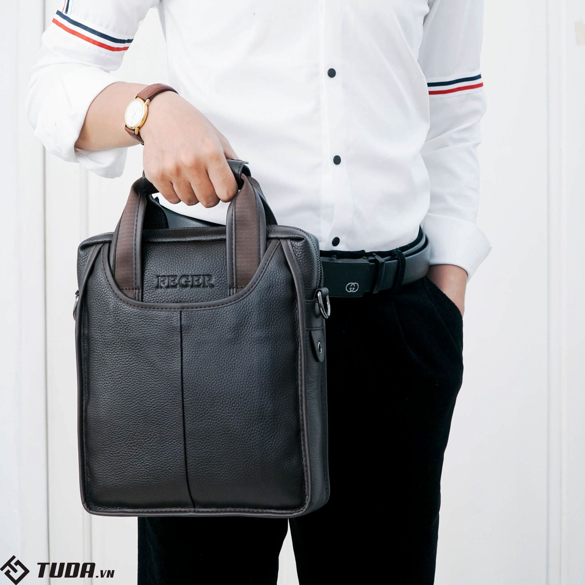 Túi đeo vai da bò thật FEGER - Special edition SBM91