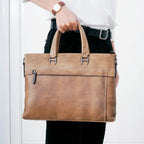 Cặp công sở Da Bò VEG Nhập Khẩu Retro chứa laptop Business Edition SBM96