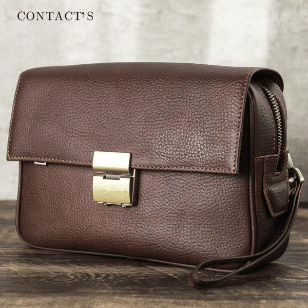 Ví Cầm Tay CLUTCH Khóa Số Da Bò Cao Cấp CONTACTS CLH371