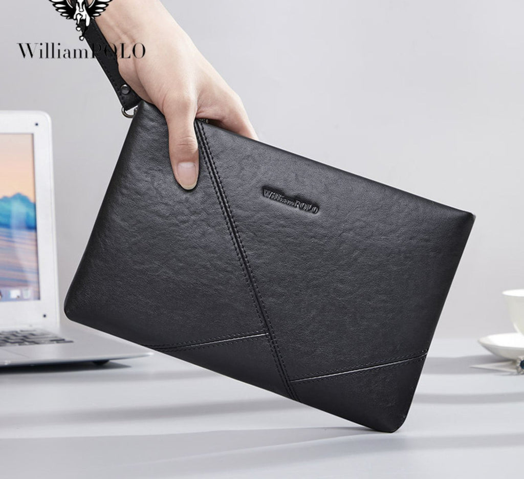 Ví Cầm Tay CLUTCH Nam Da Bò Thật William POLO Luxury CLH297