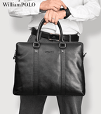 Cặp Da Doanh Nhân Cao Cấp William POLO Đựng Laptop & Hồ Sơ TUDA SBM348