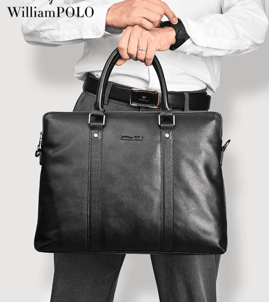 Cặp Da Doanh Nhân Cao Cấp William POLO Đựng Laptop & Hồ Sơ TUDA SBM348