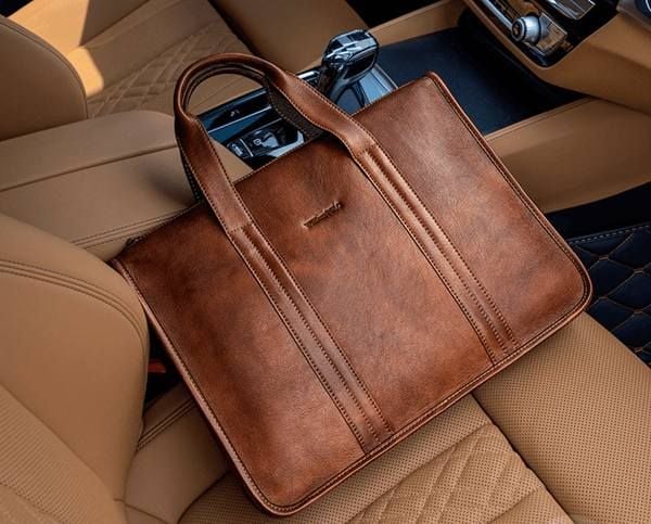 Cặp Da Bò VEG Patina Ý Cao Cấp Xách Tay Đựng Laptop & Hồ Sơ Bussiness Men SBM280
