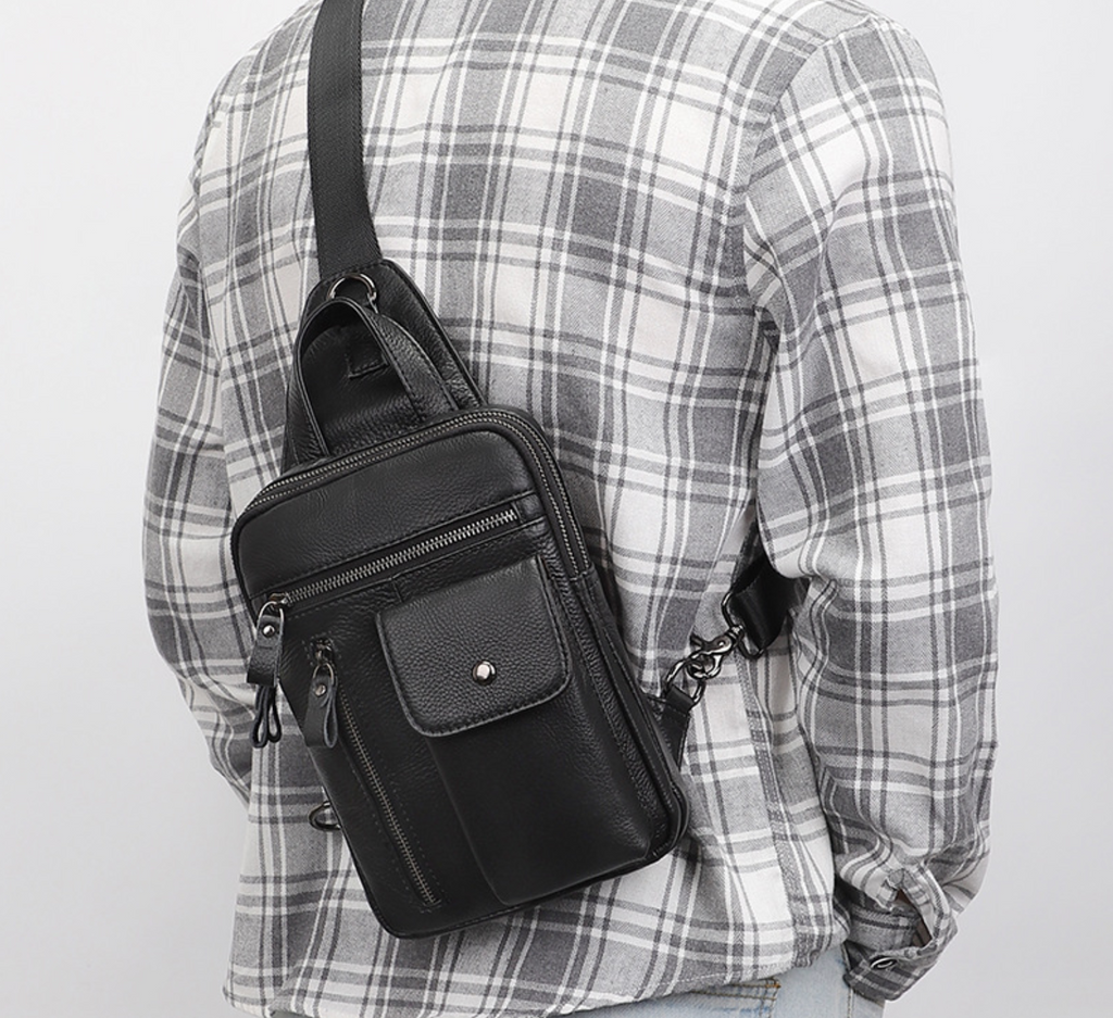 Túi Da Thật Đeo Chéo Trước Ngực VINTAGE SBM278