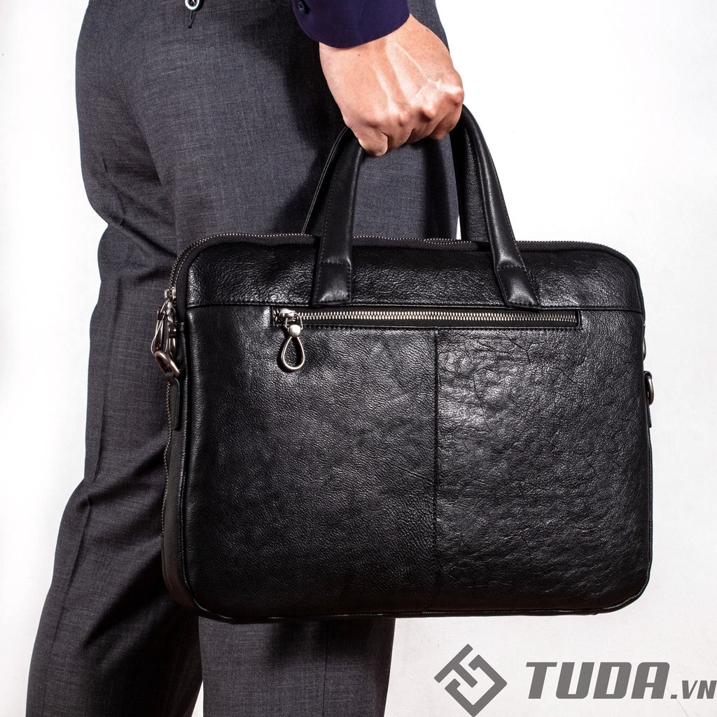 Cặp Da Bò VEG Italy Nhập Khẩu Xách Tay Đựng Laptop & Hồ Sơ Bussiness Men SBM242