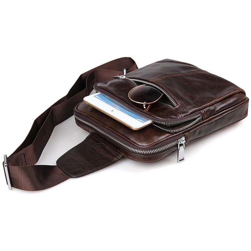 Túi Đeo Chéo Trước Ngực Da Bò Thật Nhập Khẩu Đựng iPad SBM267