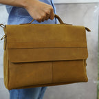 Cặp Xách Tay Da Bò Thật Đựng Laptop Bussiness Men SBM241