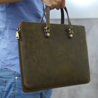 Cặp Da Doanh Nhân Da Bò Sáp Nhập Khẩu Xách Tay Đựng Laptop & Hồ Sơ Classic Edition SBM232