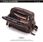 Túi Messenger Da Bò PULL UP Nhập Khẩu Đeo Chéo Đựng iPad - Classic SBM233