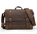 Cặp Da Bò Sáp Nhập Khẩu Đeo Chéo Đựng Laptop VINTAGE SBM230