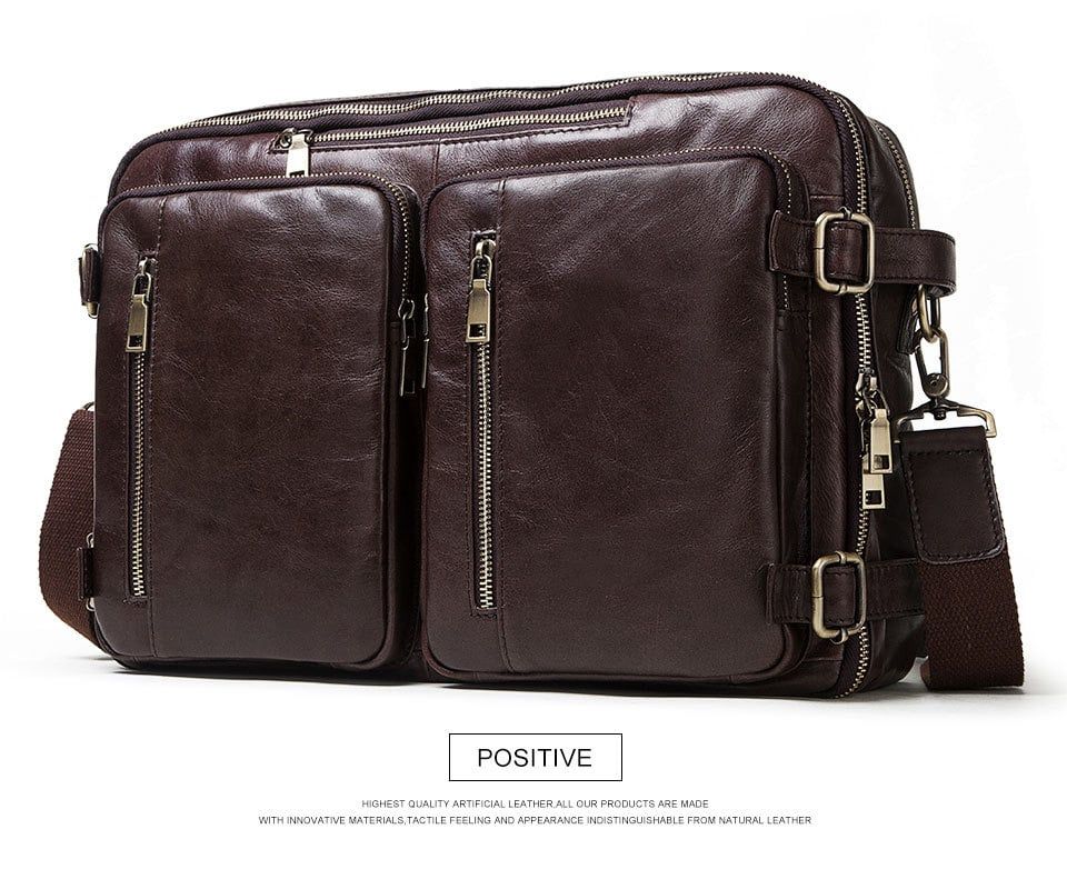 Cặp Da Bò Italy Nhập Khẩu Đeo Chéo & Balo Đa Chức Năng đựng laptop Classic SBM210