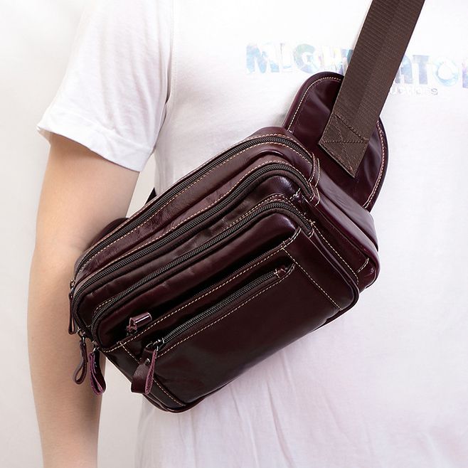 Túi Da Bò Thật Đeo Chéo Ngực và Thắt Lưng Modern Style SBM202