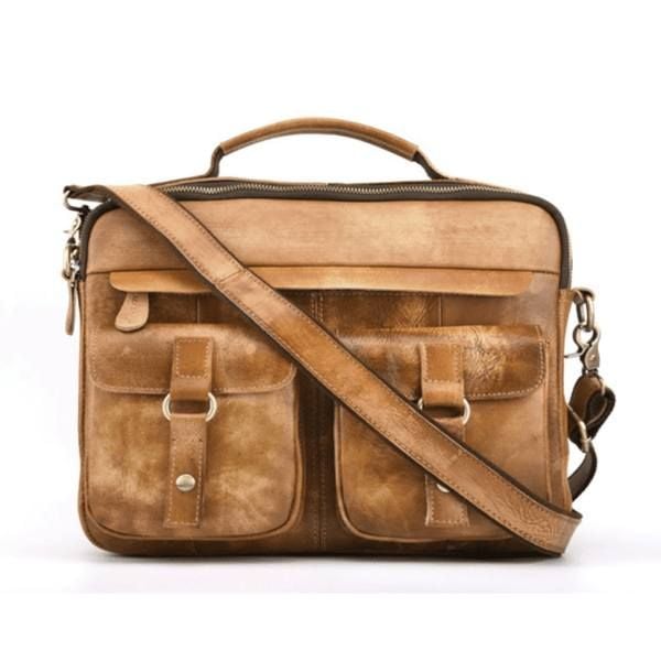 Cặp Da Bò VEG Italy Nhập Khẩu Đựng Laptop Phong Cách Cổ Điển SBM196