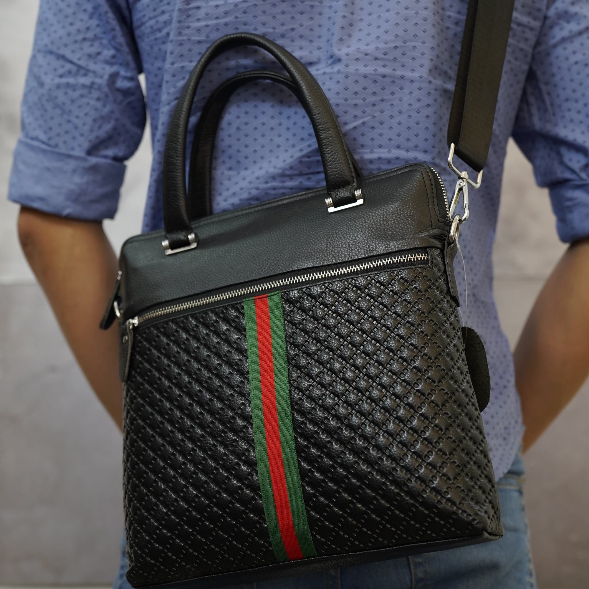 Túi Da Thật Đeo Vai & Xách Tay đựng ipad Modern Style SBM190