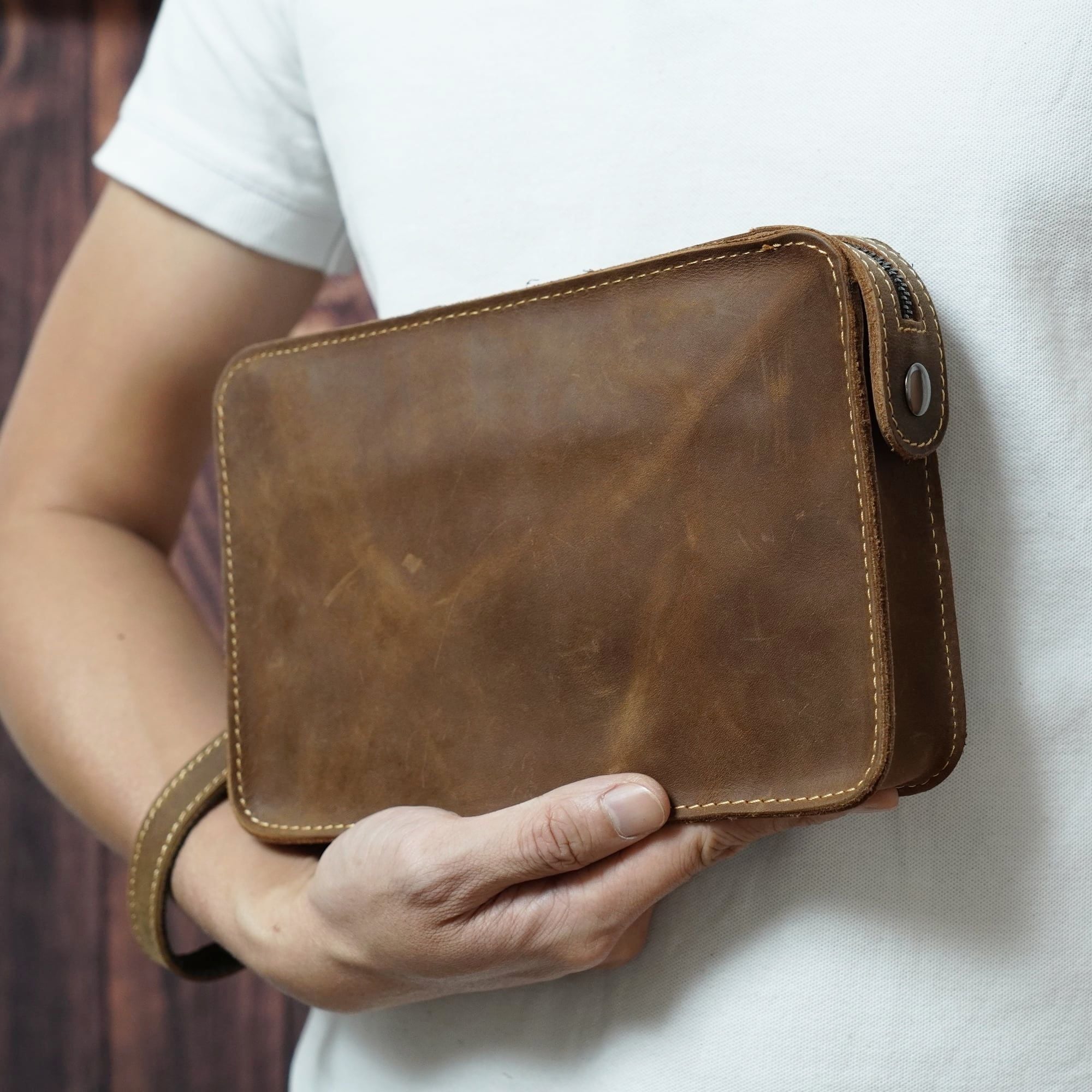 CLUTCH Cầm Tay & Đeo Chéo Da Thật RETRO SBM183