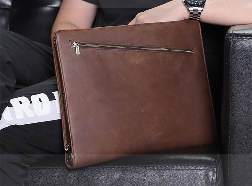 Cặp da bò thật cầm tay đa năng RETRO, đựng ipad phong cách doanh nhân CLH160