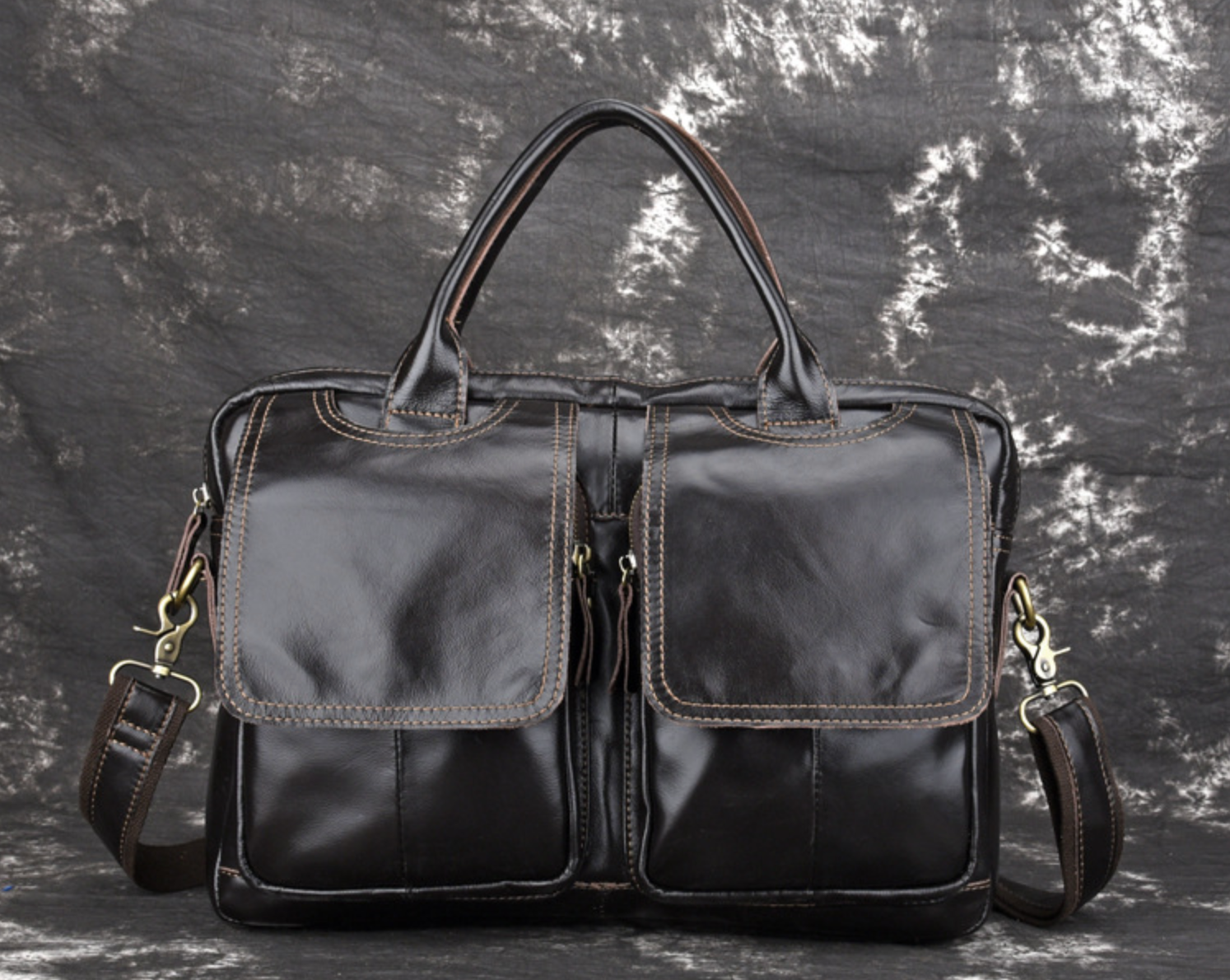 Túi da bò thật chứa laptop cho dân kinh doanh, công sở Berry&Ken SBM150