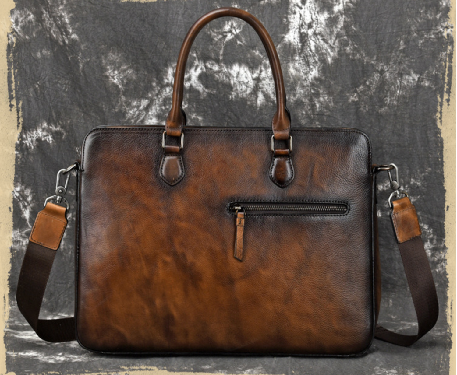 Túi da bò thật RETRO chứa laptop cho dân kinh doanh, công sở TUDA SBM152