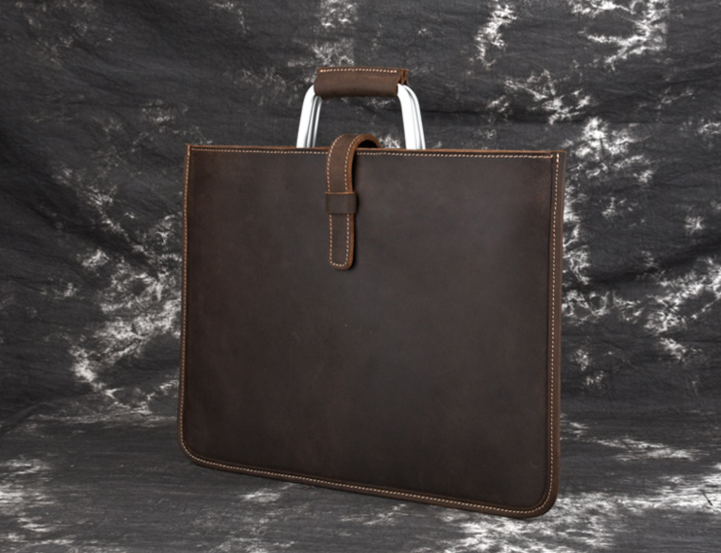 Túi RETRO nam da bò sáp đeo vai & xách tay đựng iPad cho dân kinh doanh SBM156