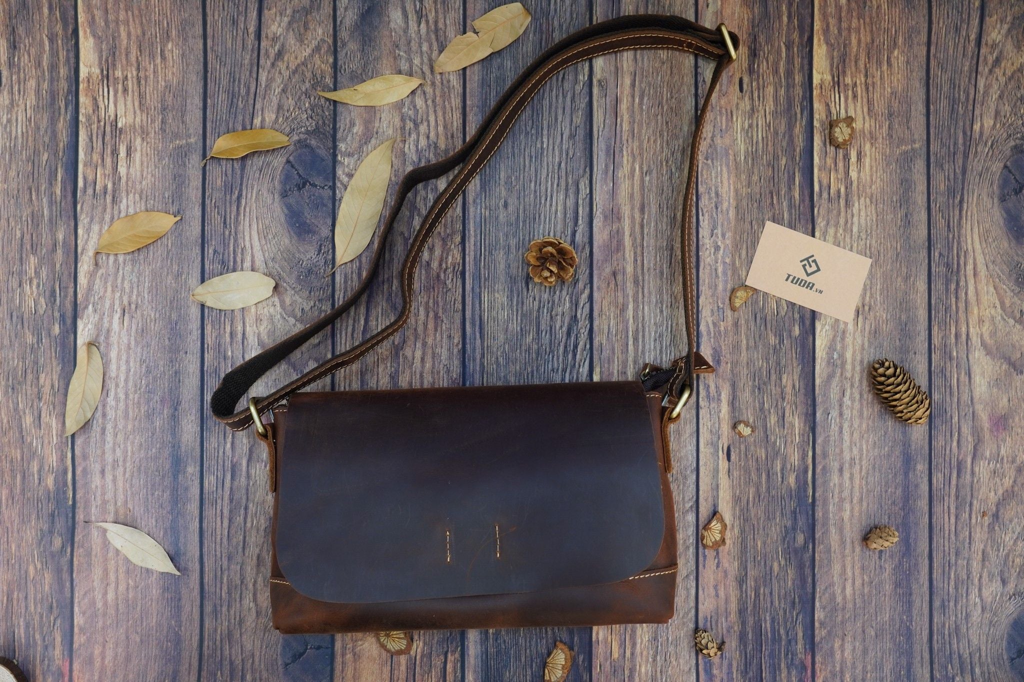 Túi đeo chéo da bò thật Berry & Ken RETRO - Classic edition TUDA SBM121