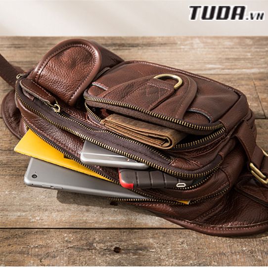 Túi Da Bò Thật đeo chéo ngực, thắt lưng Berry & Ken RETRO - Classic Edition SBM124