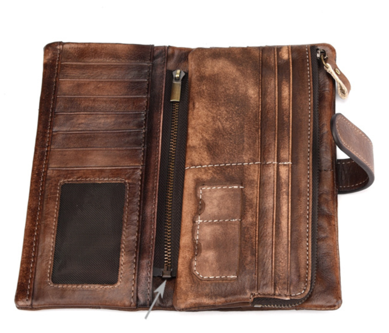 Ví Dài Cầm Tay Da Bò Thật Berry & Ken W119