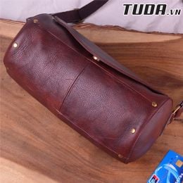 Túi trống da bò thật Berry & Ken VINTAGE SBM117